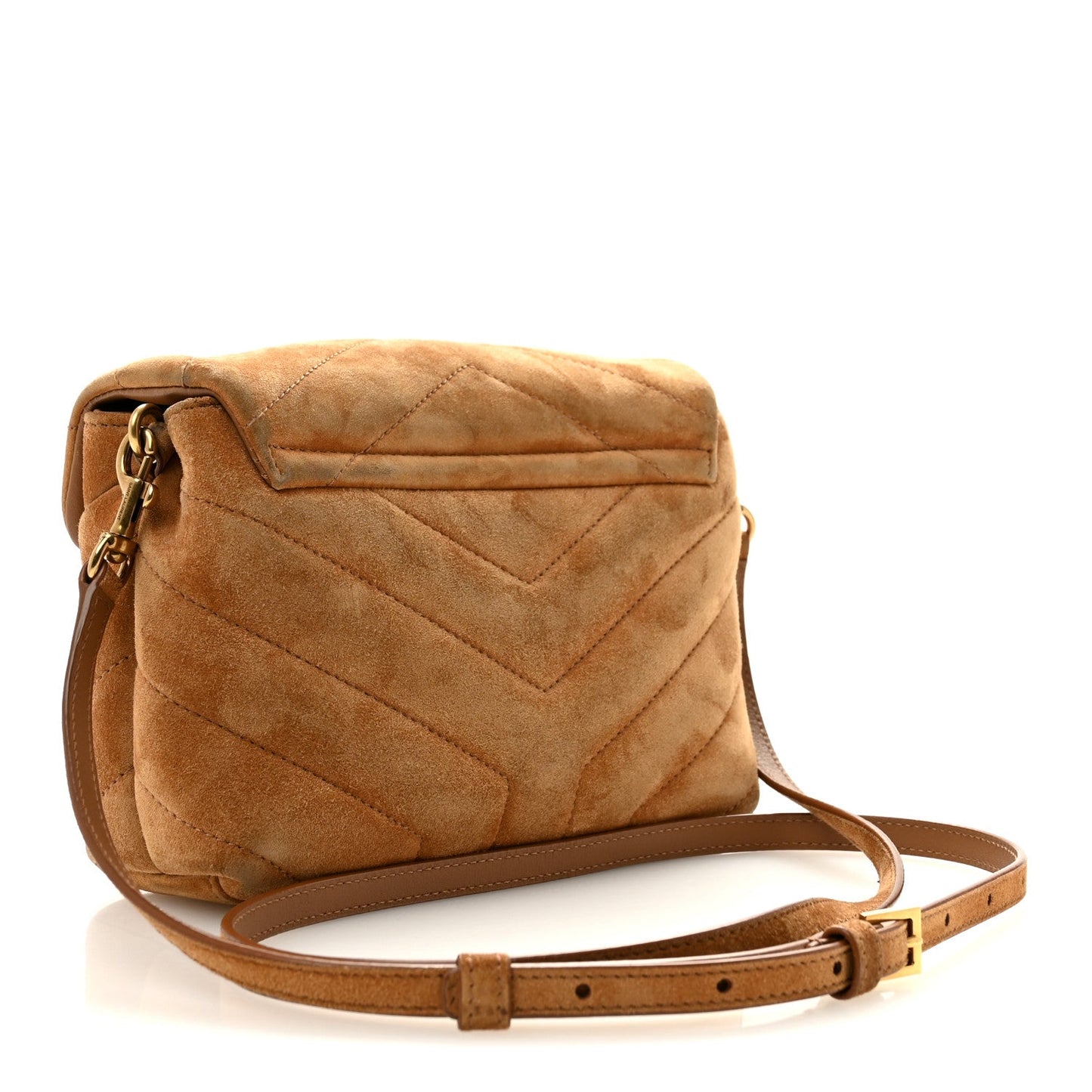 Suede Toy Loulou Shoulder Bag Cinnamon
