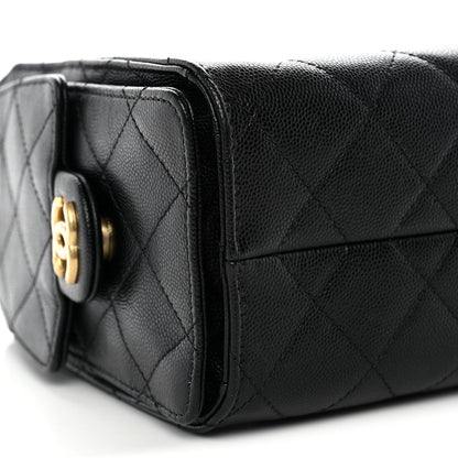 Caviar Quilted Mini Chanel 25 Handbag Black