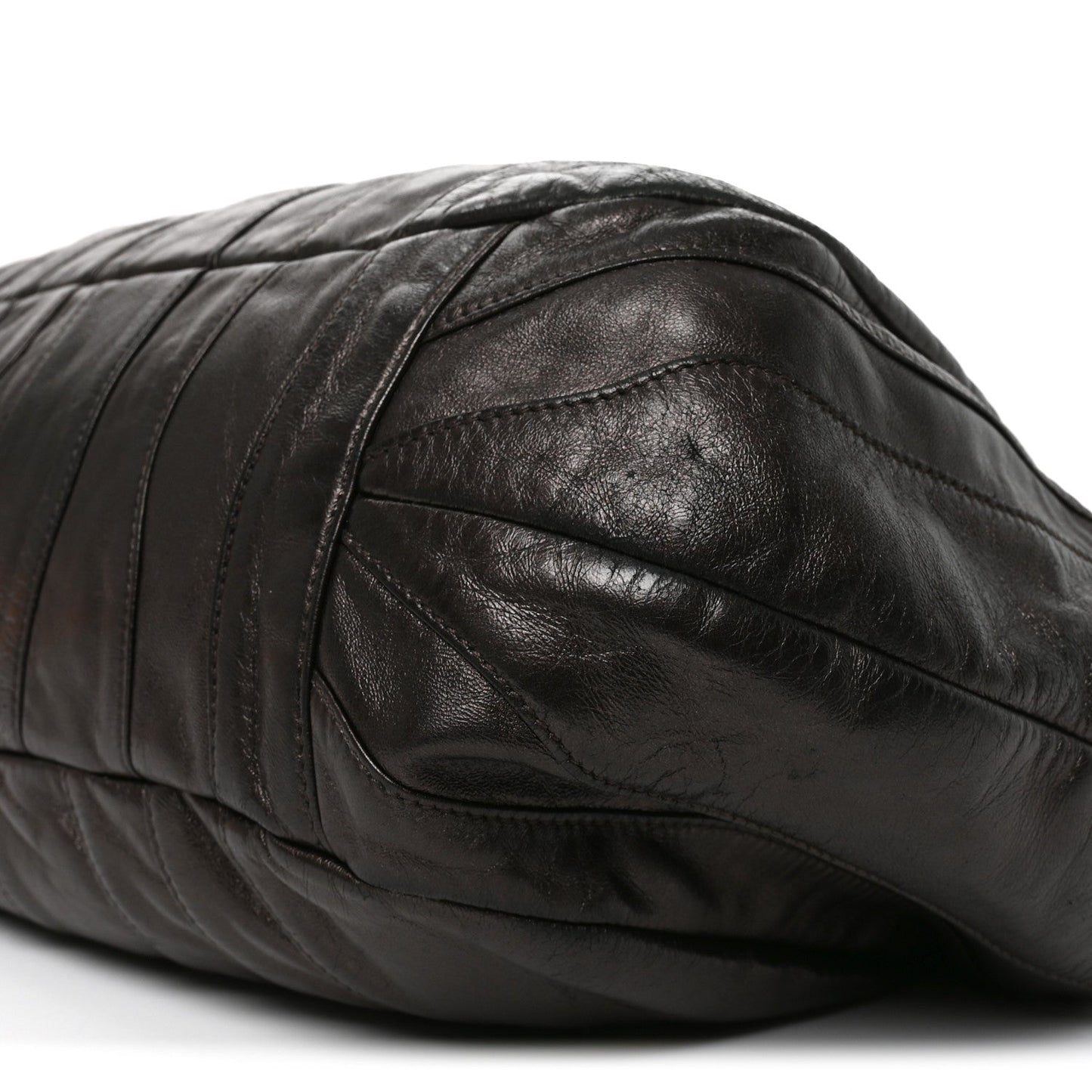 Nappa Pleated Hobo Grafite Mordore