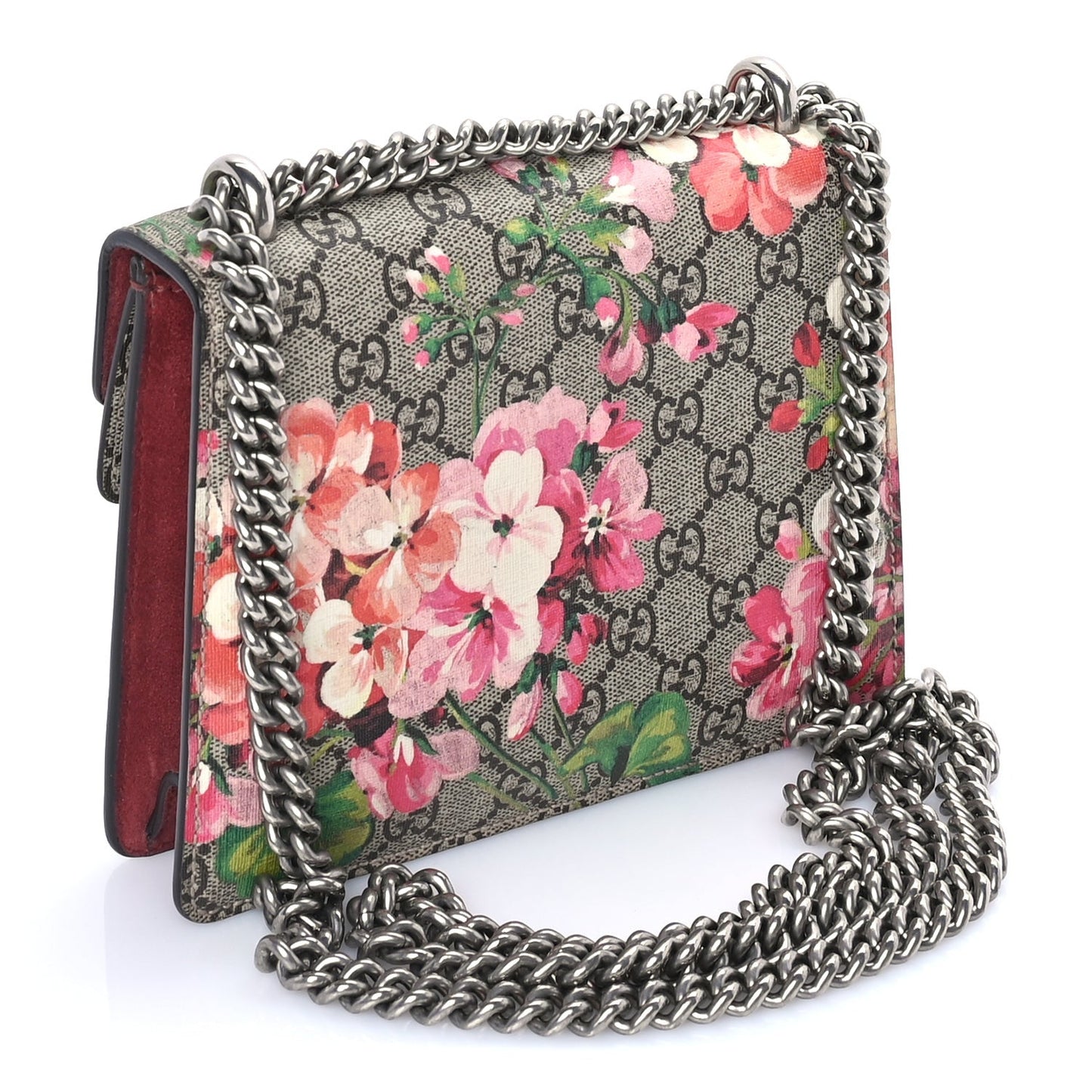 GG Supreme Monogram Blooms Mini Dionysus Shoulder Bag Beige Multicolor Dry Rose