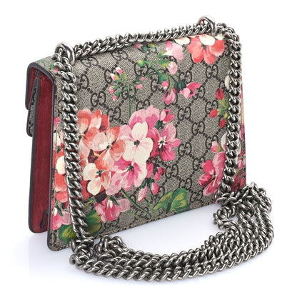 GG Supreme Monogram Blooms Mini Dionysus Shoulder Bag Beige Multicolor Dry Rose