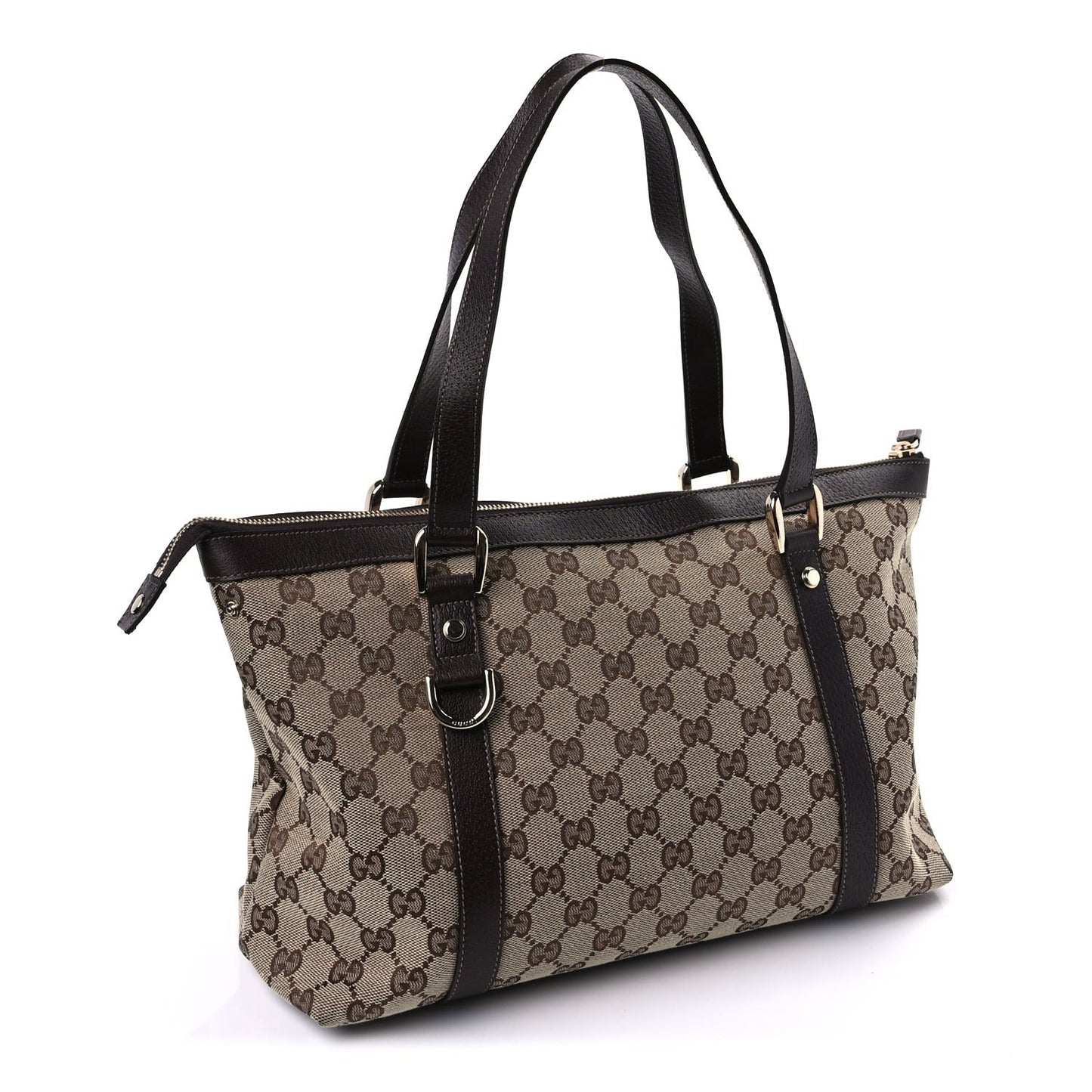 Monogram Medium Abbey Tote Dark Brown