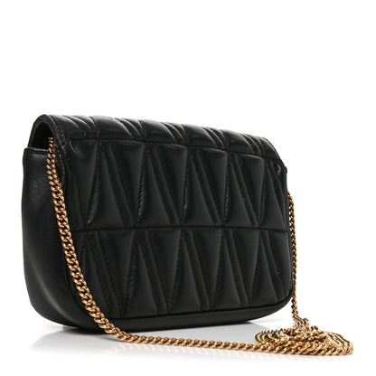 Nappa Quilted Virtus Evening Bag Black
