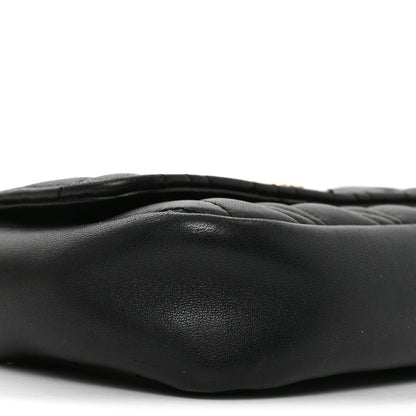 Nappa Quilted Virtus Evening Bag Black