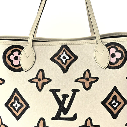 Monogram Giant Wild at Heart Neverfull MM  Creme