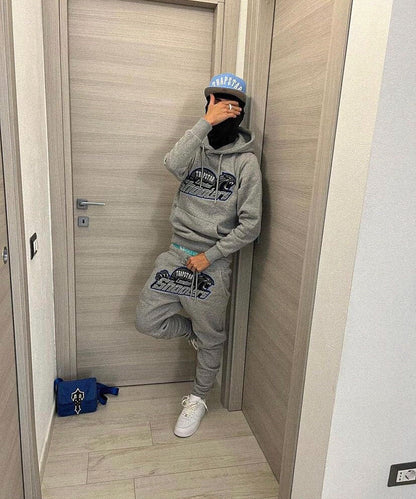 London Shooters Grey Blue Pants