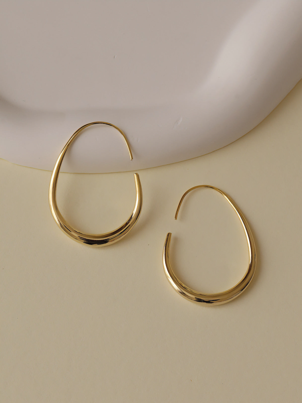 Water drop gold earrings French style chic temperament earrings new earrings women e009