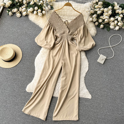 Stylish V-neck Long Sleeve Jumpsuits p268